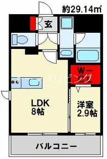 グランフォーレ小倉シティタワー【7階】の間取り
