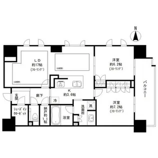 ジュネス清水【11階】の間取り