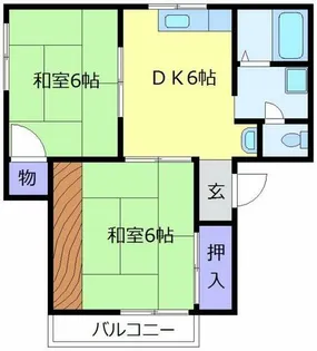 大阪府堺市東区大美野【アパート】の間取り