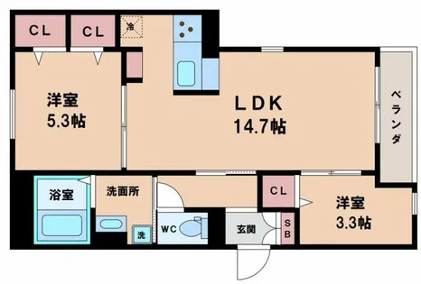 クラシスト杭全【1階】の間取り