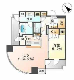千種タワーヒルズ【14階】の間取り