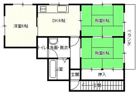 ディアス楽市A【201号室】の間取り