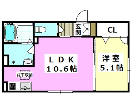 ShaMaison blanche茨木【102号室】の間取り