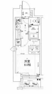 アクアプレイス天満クラシック【8階】の間取り