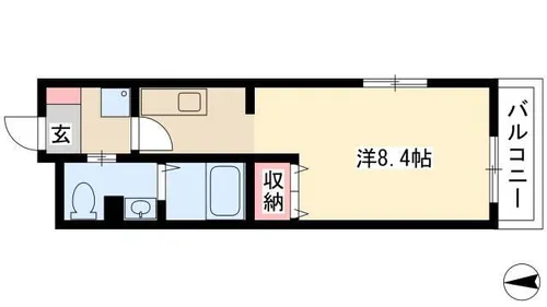 マリアロッソ天神山【3階】の間取り