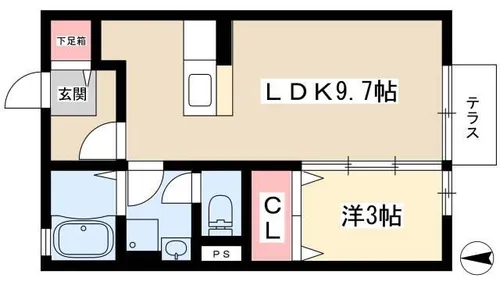 ロイヤルシティー【103号室】の間取り