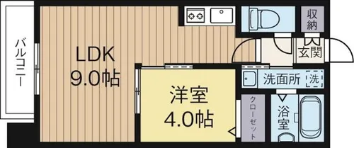福岡県福岡市博多区築港本町【マンション】の間取り