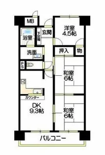 ユタカ第2ビル【1105号室】の間取り