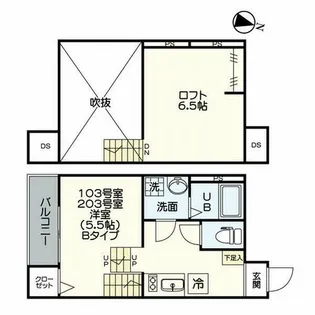 LUNA FORZA柴田【1階】の間取り