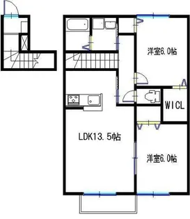 フレッツァ神戸山田【B208号室】の間取り