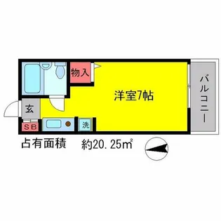 ラフィーネ森【1階】の間取り