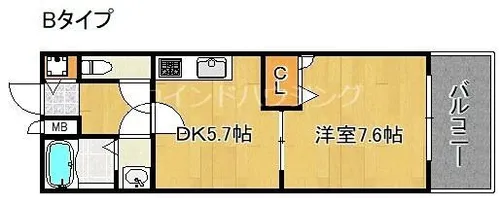 フジパレス貝塚半田Ⅱ番館【2階】の間取り