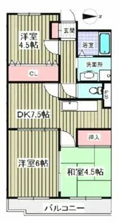 センターヒル橘【5階】の間取り