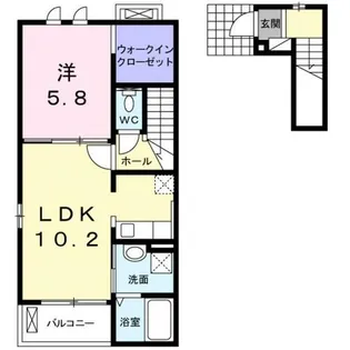 ビサイド・アヴェニュー【2階】の間取り