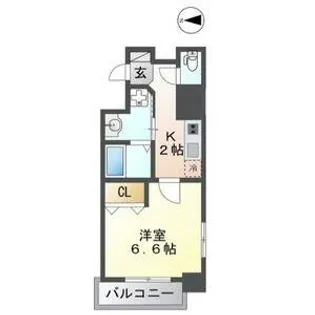 THE RESIDENCE SHIGAHONDORI【302号室】の間取り