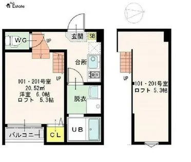 サイプレスト松原町【2階】の間取り