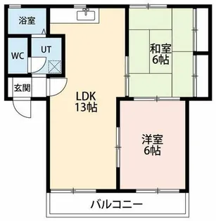 グレース北野B棟【102号室】の間取り