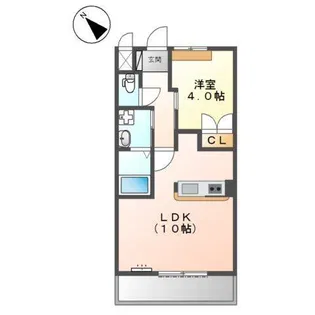 ボヌール【1階】の間取り