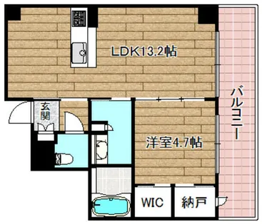 レフィシア高槻【401号室】の間取り