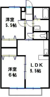 ピッケル加佐【203号室】の間取り