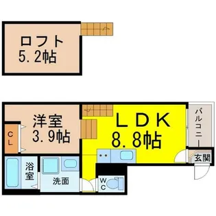 SAISON NOUVELLE【1階】の間取り