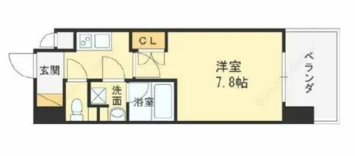 プール・トゥジュール梅田ウエスト【11階】の間取り