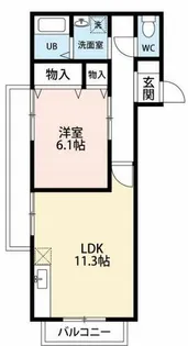 ドエルマルシェB【206号室】の間取り