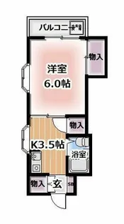 大阪府四條畷市岡山2丁目【アパート】の間取り