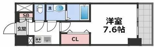 エグゼ大阪城【5階】の間取り