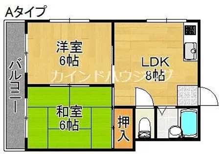 ウィステリア北島1号館【3階】の間取り