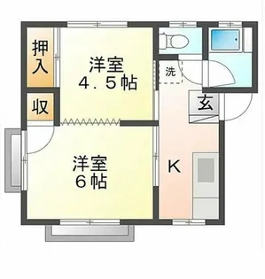 コーポ松山【4階】の間取り