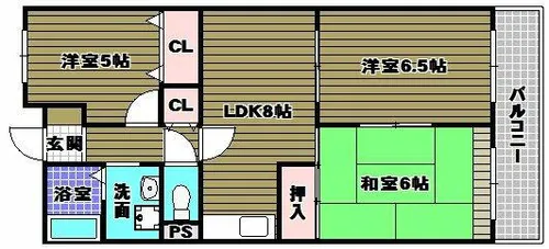 グランドハイツ杉田I【3階】の間取り