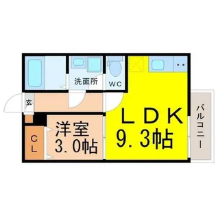 愛知県名古屋市天白区植田西1丁目【アパート】の間取り