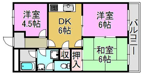 エトワールヴィル-R稲田本町【2階】の間取り