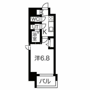 フォーリアライズ難波南レーヴ【7階】の間取り