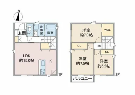 愛知県名古屋市名東区文教台1丁目【一戸建】の間取り