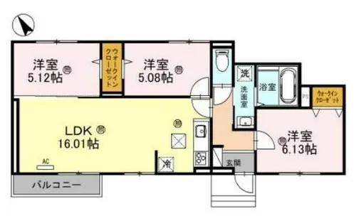 フェリシモHY【1階】の間取り