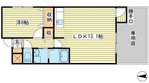 フレシールメゾン【B101号室】の間取り