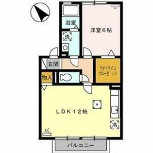 カメリア Ⅰ【101号室】の間取り