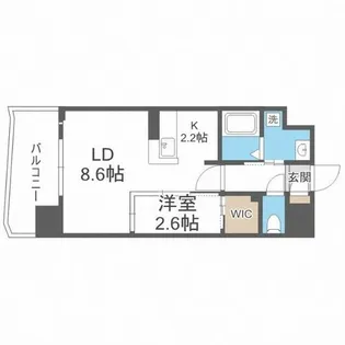 ネストピア東比恵駅前【8階】の間取り