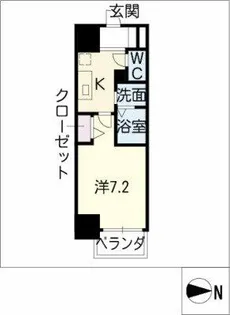 リバーコート砂田橋Ⅱ【0801号室】の間取り