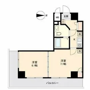 アーバンフラッツ新栄【0307号室】の間取り