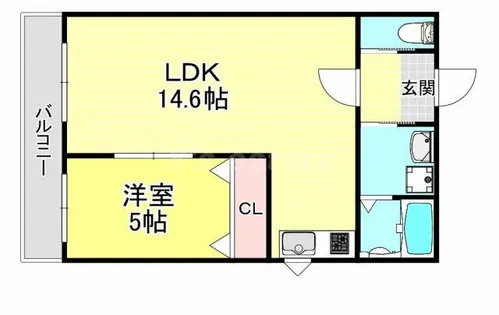 ミワパラディ新今里【2階】の間取り