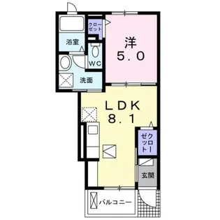 ジャイオス【1階】の間取り