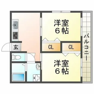 ときわ霞ヶ丘レクラン【3階】の間取り