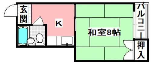 コーポ大垣【206号室】の間取り