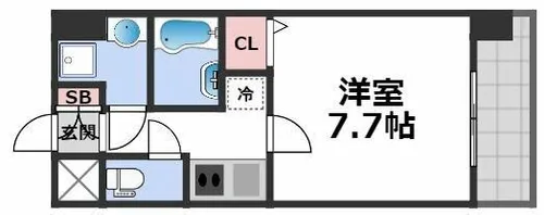 S-RESIDENCE緑橋駅前【5階】の間取り