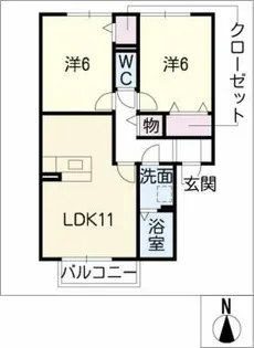 レクスト上野【2階】の間取り