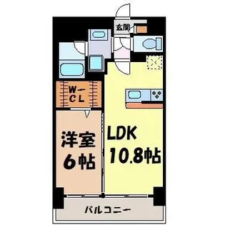 ルセルクル【6階】の間取り