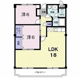 グランメール(東野西)【1階】の間取り
